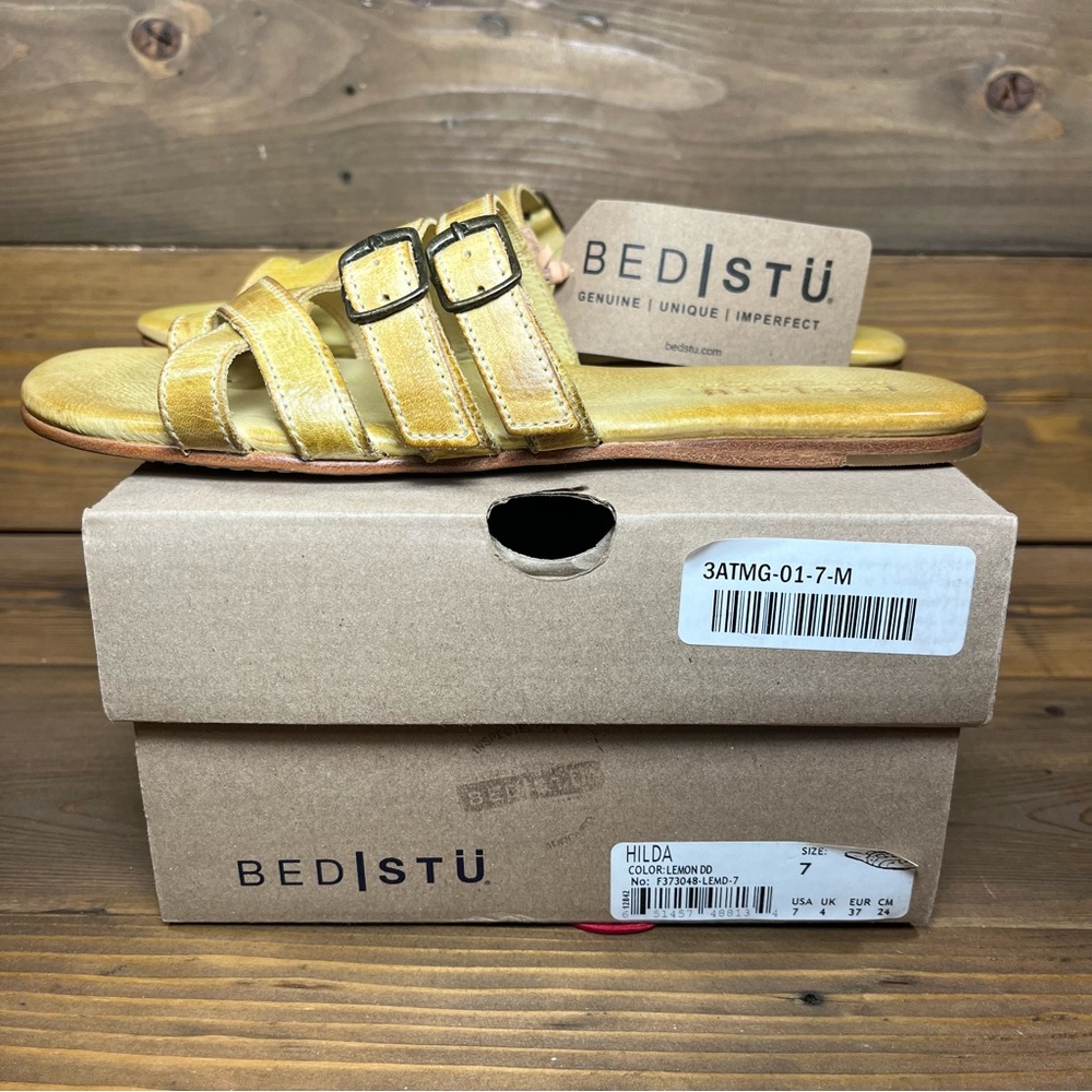 Bed Stu Hilda Flat Handmade Leather Sandals - Picture 10 of 12